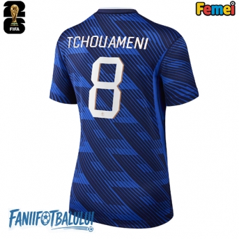 Franța Aurelien Tchouameni #8 Echipament de Fotbal Replică Mondial 2026 Femei Acasa